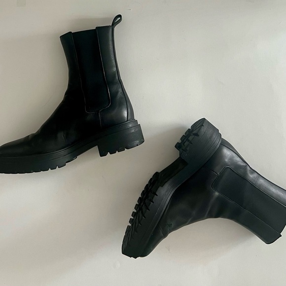 Ba&sh Leather Chelsea Boots in Black Size 37 - Picture 4 of 7